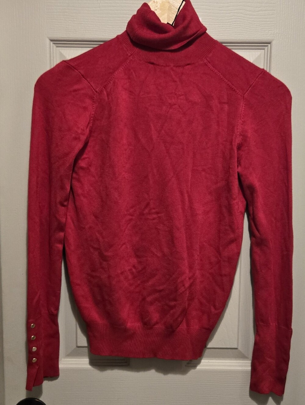 Zara Candy Apple Red Turtleneck Sweater Sz Small
